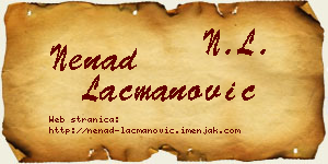 Nenad Lacmanović vizit kartica